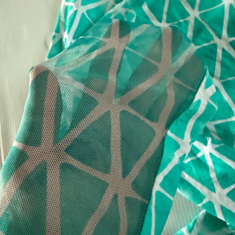 IBKUL 1/4 Zip Top Womens 2XL Quarter Zip Abstract Golf Tennis Mesh  Long Sleeves - Picture 6 of 11